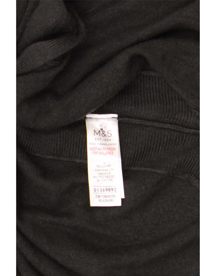 Marks & Spencer Damen Longline-Cardigan-Pullover UK 14 Medium Schwarz