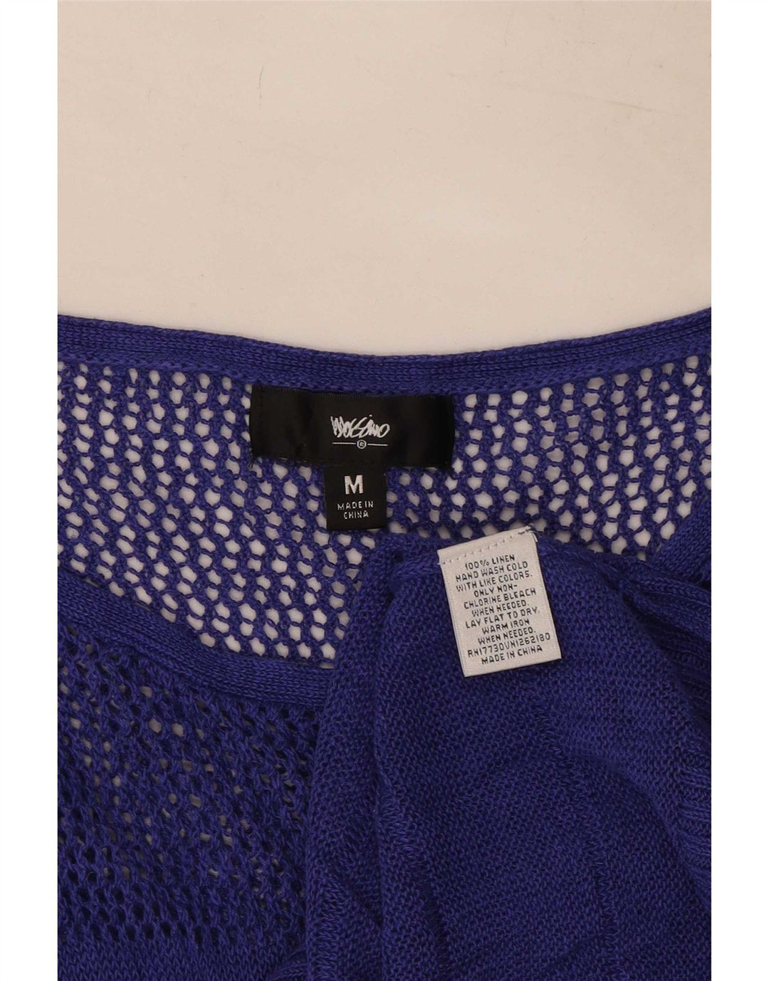 Mossimo Ärmelloses Damen-Blusenoberteil UK 12 Mittelblaues Leinen