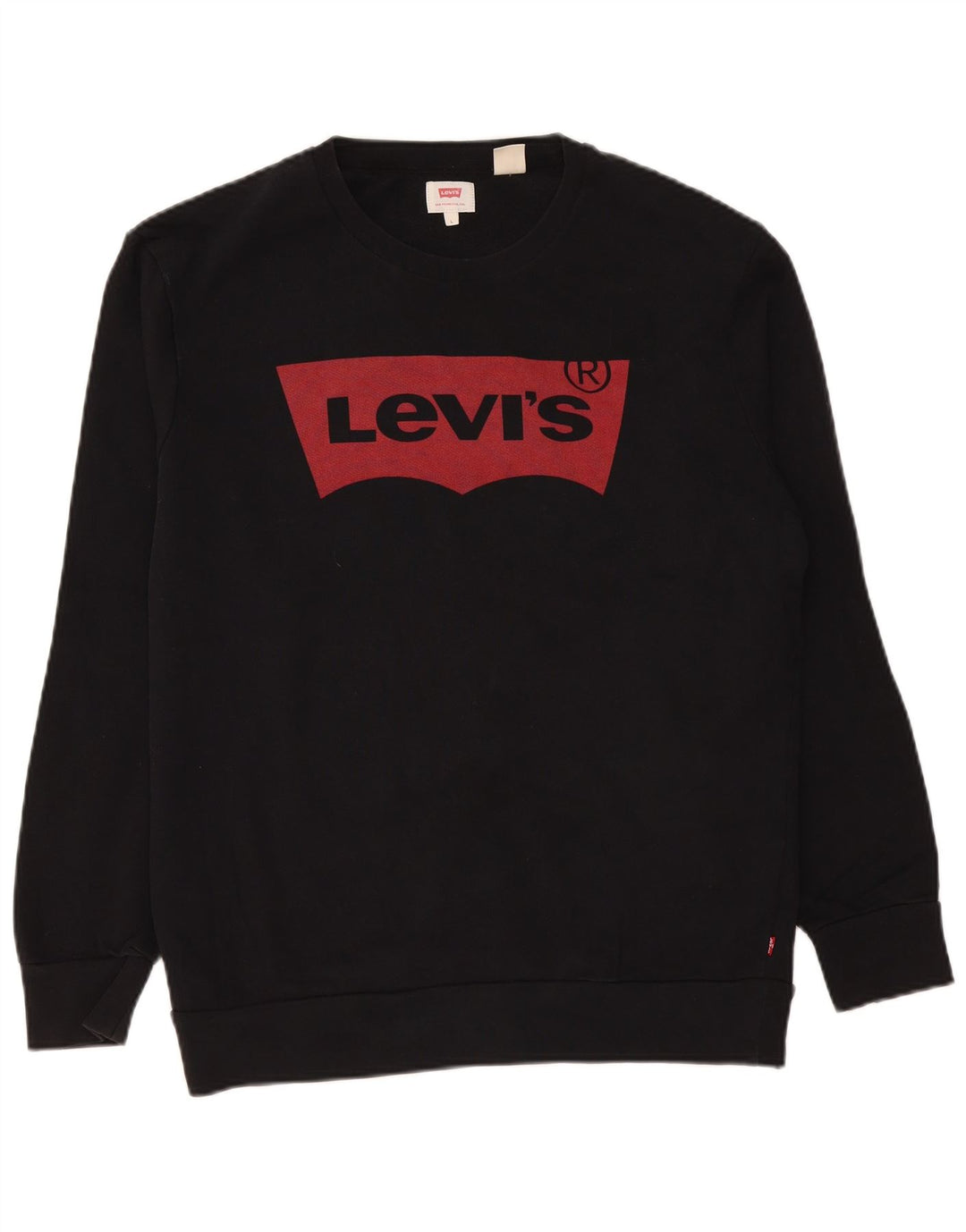 Levi's Herren-Sweatshirt mit Grafik, groß, aus schwarzer Baumwolle