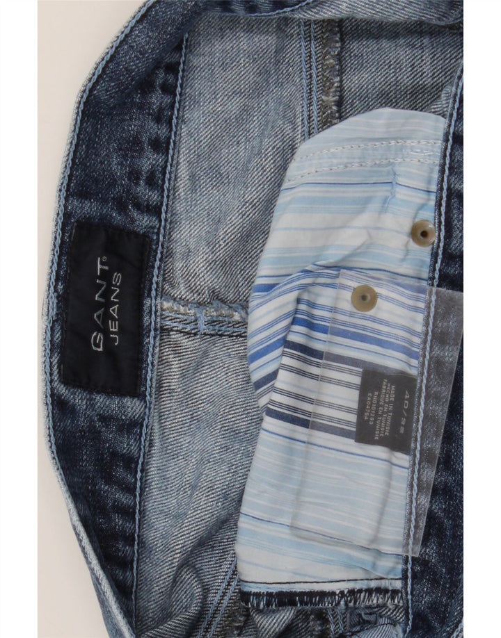 Gant Herren Straight Jeans W40 L32 Blaue Baumwolle