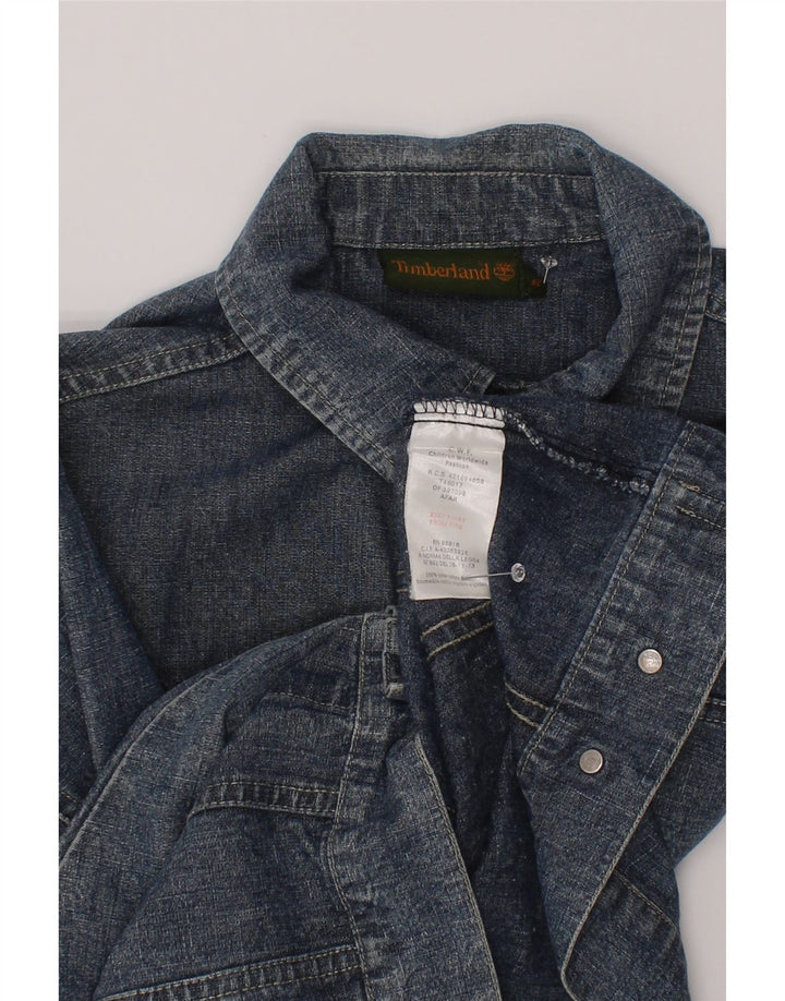 Timberland Jeansjacke für Jungen, 7–8 Jahre, blaue Baumwolle