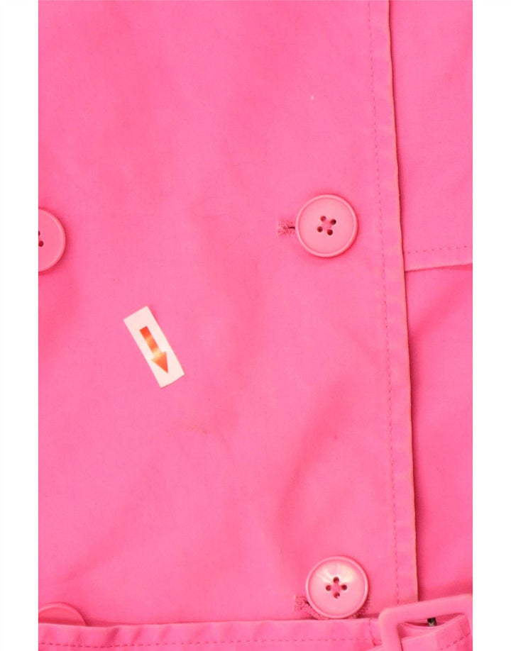 Jack Wills Damen Trenchcoat UK 12 Mittelrosa Baumwolle