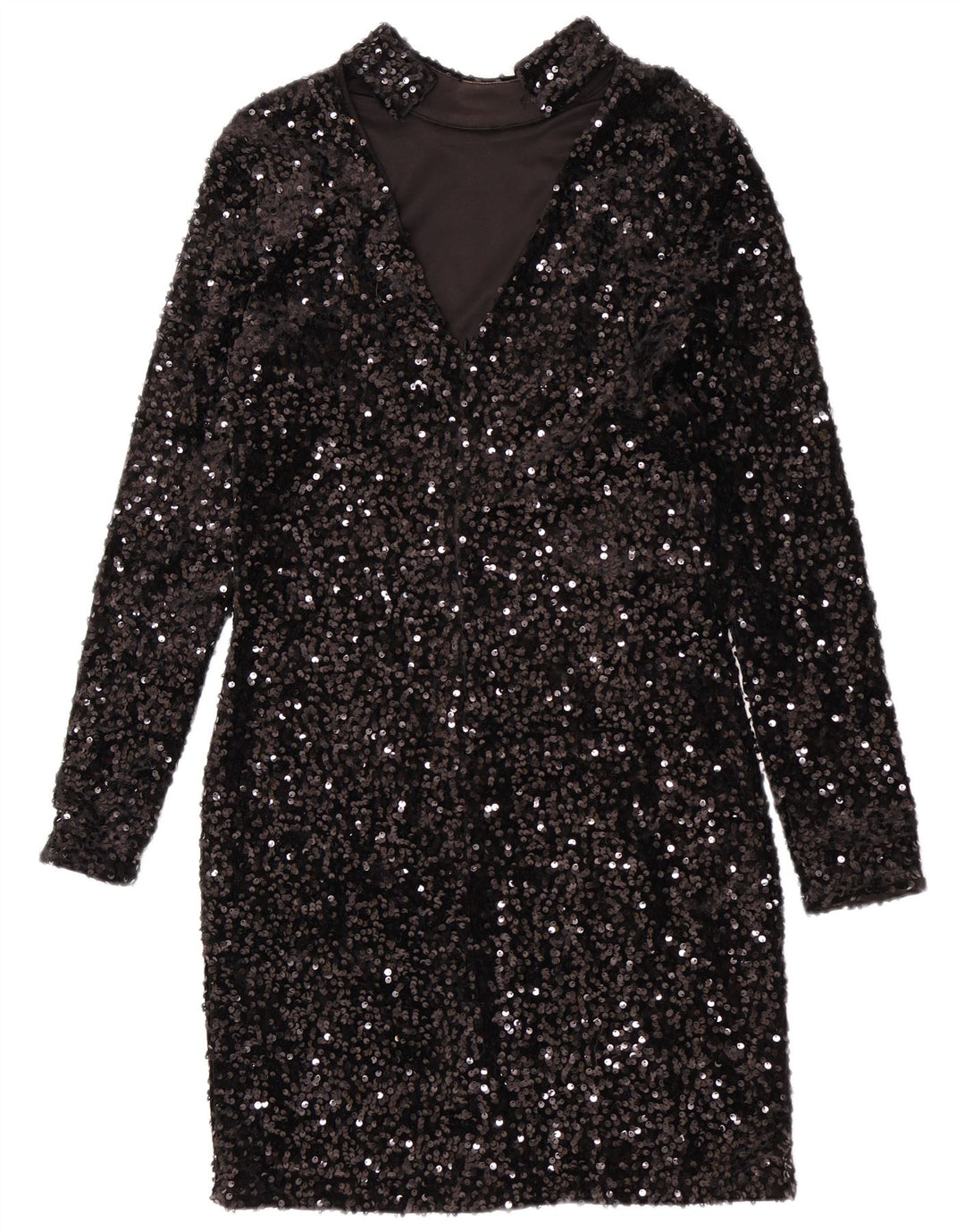Warehouse Damen-Etuikleid mit Pailletten, UK 12, Mittelschwarz, Polyester