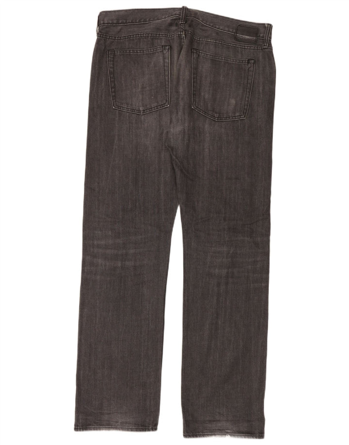 Gap Herren Straight Jeans W36 L34 Grau meliert Baumwolle