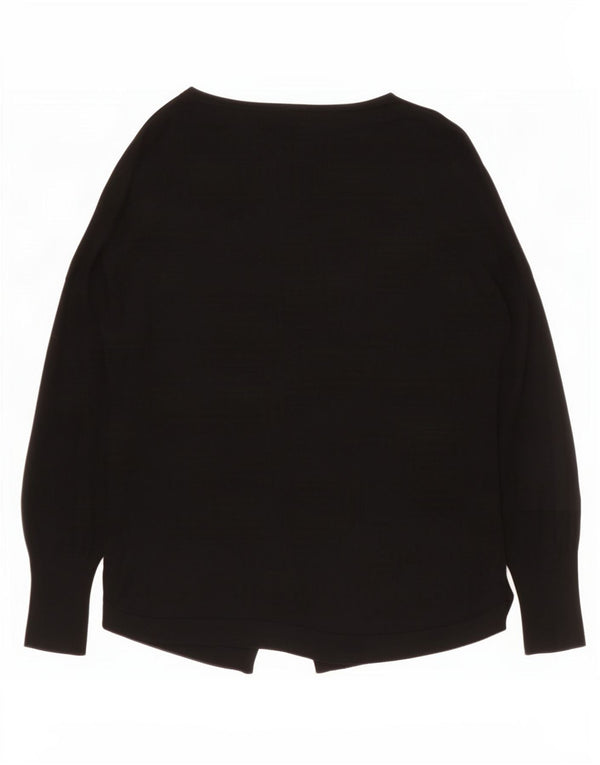 Oasis Damen-Pullover mit U-Boot-Ausschnitt, UK 14, mittlere schwarze Viskose