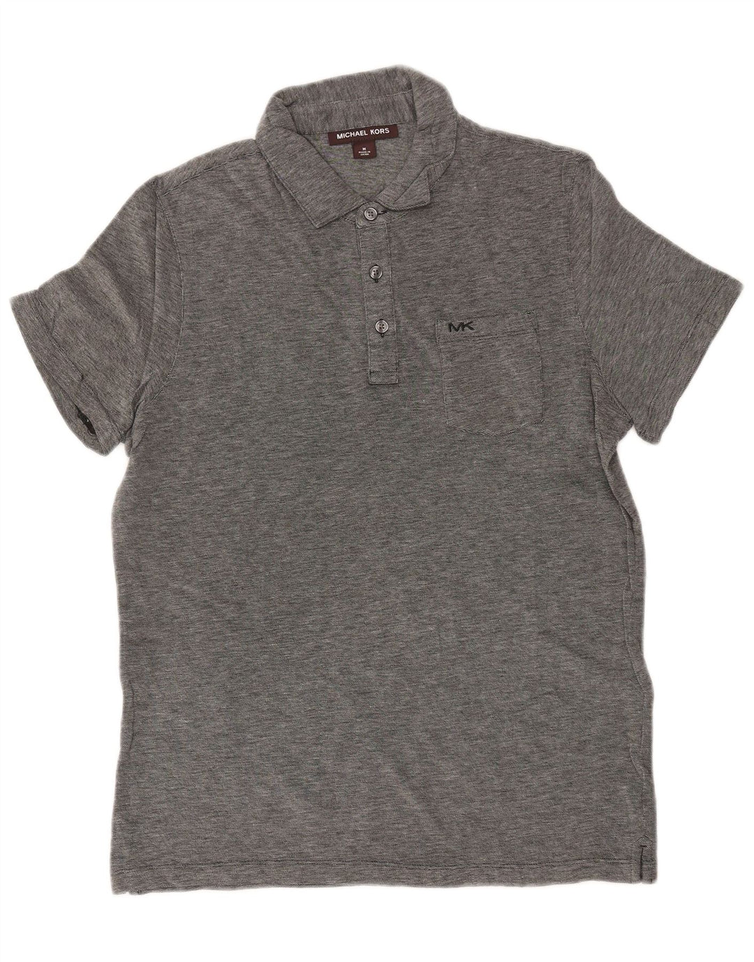 MICHAEL KORS Herren-Poloshirt aus mittelgrau gesprenkelter Baumwolle