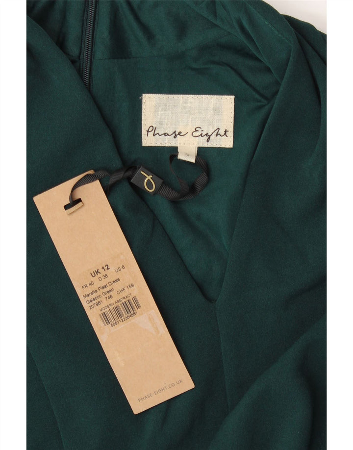 Phase Eight Damen-Kleid in A-Linie mit 3/4-Ärmeln, UK 12, Mittelgrün, Polyester