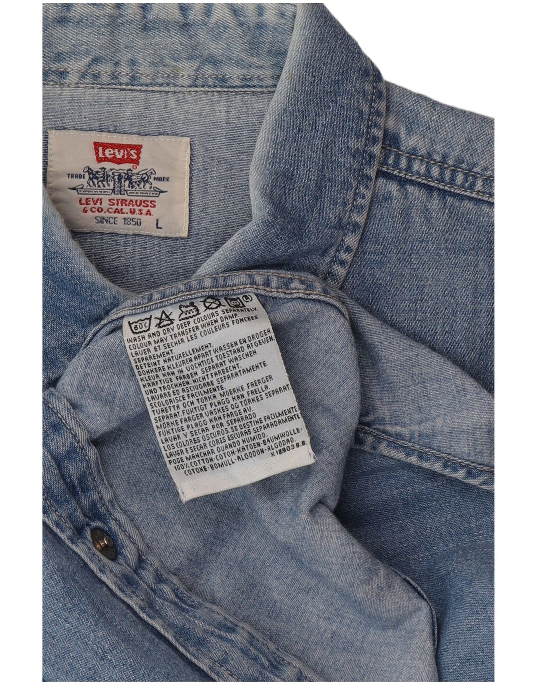 LEVI'S Herren-Jeanshemd, große blaue Baumwolle