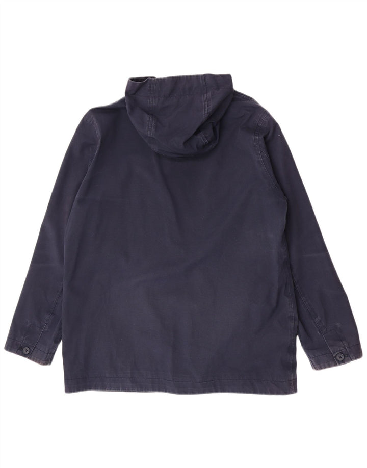 Seasalt Cornwall Herren-Utility-Jacke mit Kapuze, UK 38, mittelmarineblaue Baumwolle