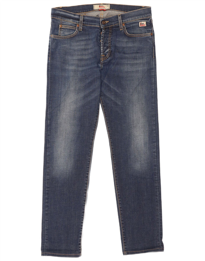 Roy Rogers Herren Slim Jeans W34 L32 Blaue Baumwolle
