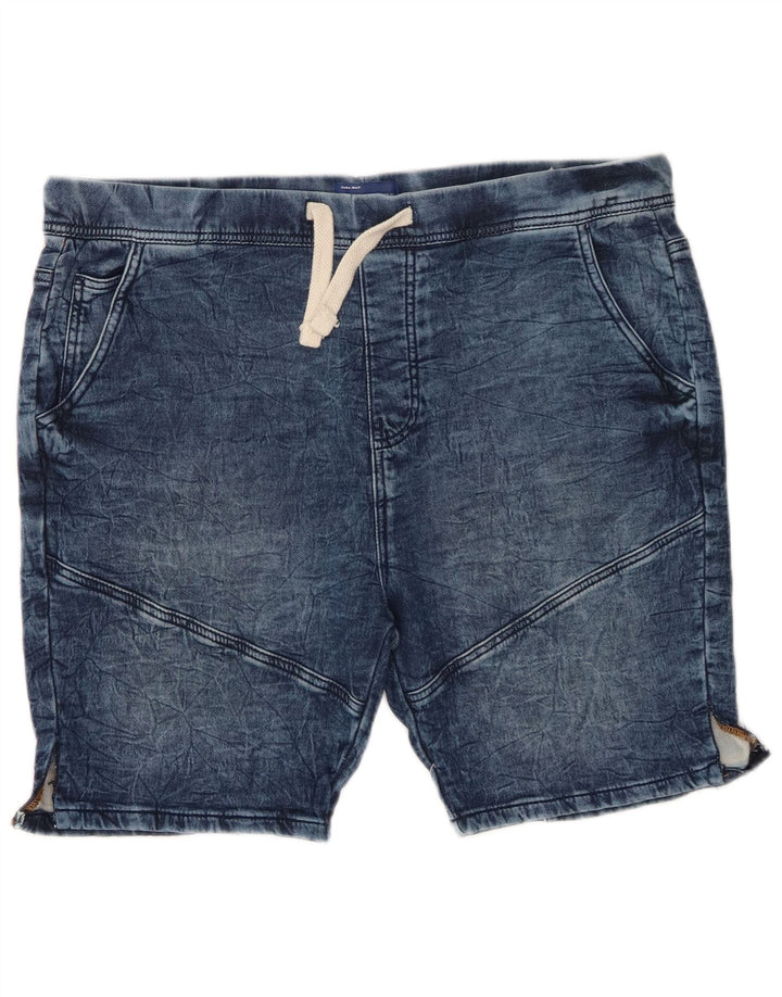 Zara Herren Jeansshorts XL W38 Blaue Baumwolle
