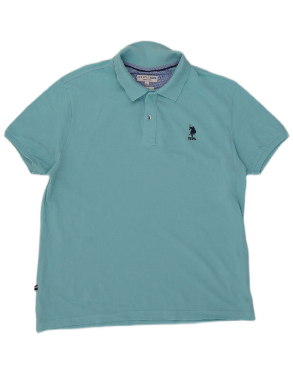 U.S. Polo Assn. Slim-Poloshirt für Herren, XL, aus blauer Baumwolle