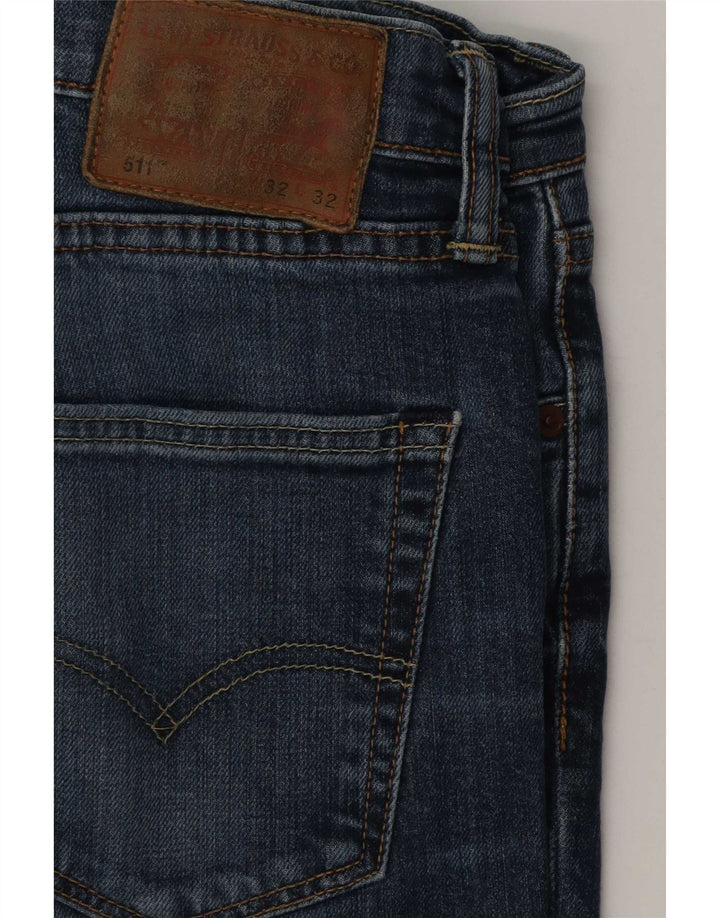 Levi's Herren 511 Slim Jeans W32 L32 Marineblau Baumwolle