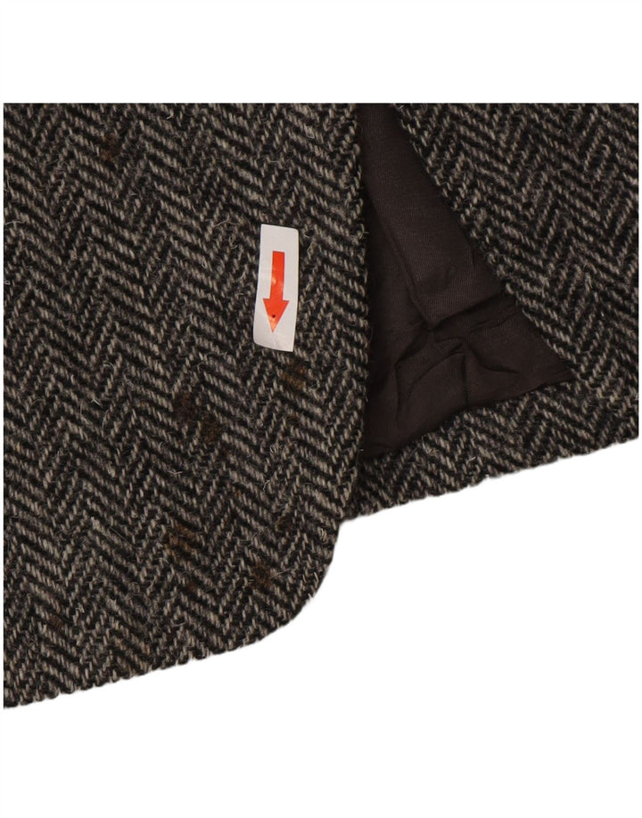 Lanificio Campore Herren-Blazer mit 2 Knöpfen, Gr. 40, groß, grau, Fischgrätenmuster