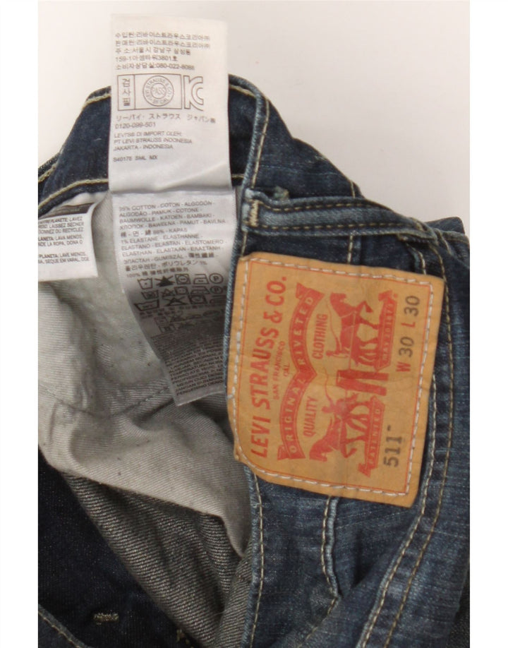 Levi's Herren 511 Slim Jeans W30 L30 Blaue Baumwolle