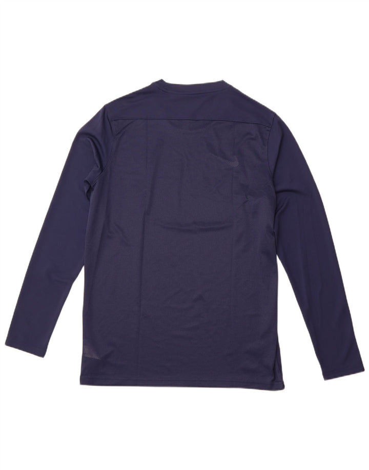 NIKE Herren Dri Fit Slim Fit Top Langarm Groß Marineblau Polyester