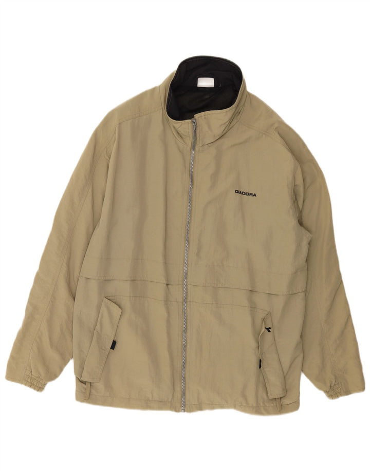 DIADORA Herren Regenjacke UK 42 XL Khaki Polyamid
