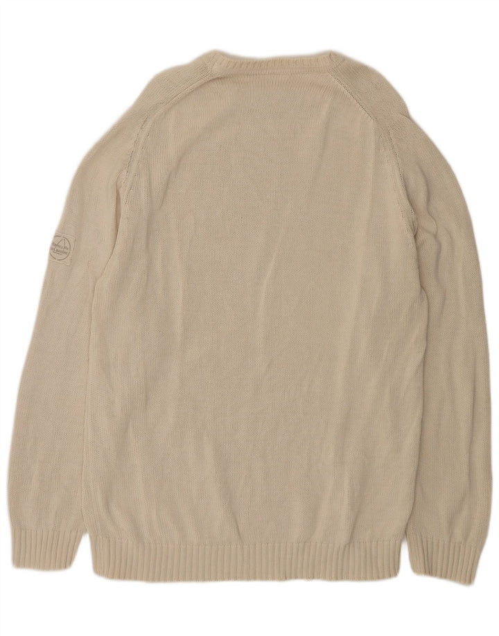 Murphy & Nye Herren-Pullover mit Rundhalsausschnitt, XL, beige Baumwolle