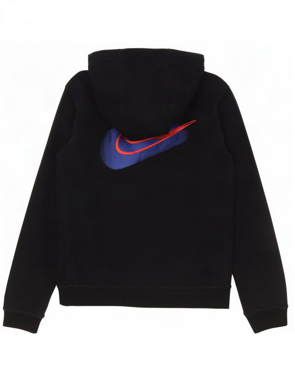 Nike Jungen-Pullover mit grafischem Kapuzenpullover, 12–13 Jahre, groß, schwarze Baumwolle