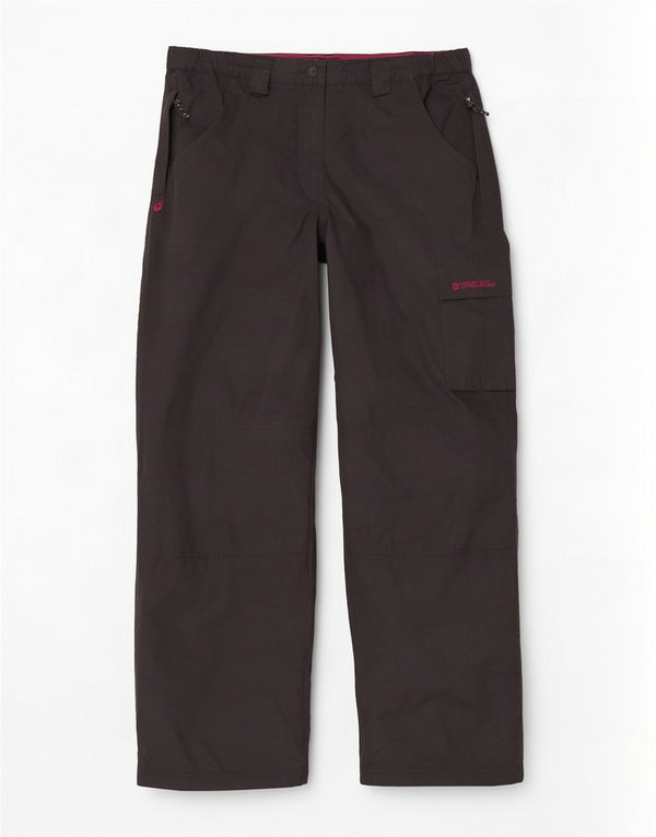 Mountain Warehouse Gerade Cargohose für Damen, UK 14, Größe L, W34, L35, Schwarz