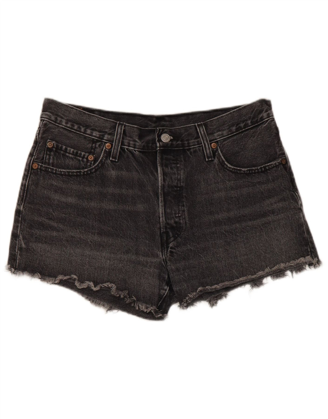 Levi's Damen 501 Denim Shorts W29 mittelgraue Baumwolle