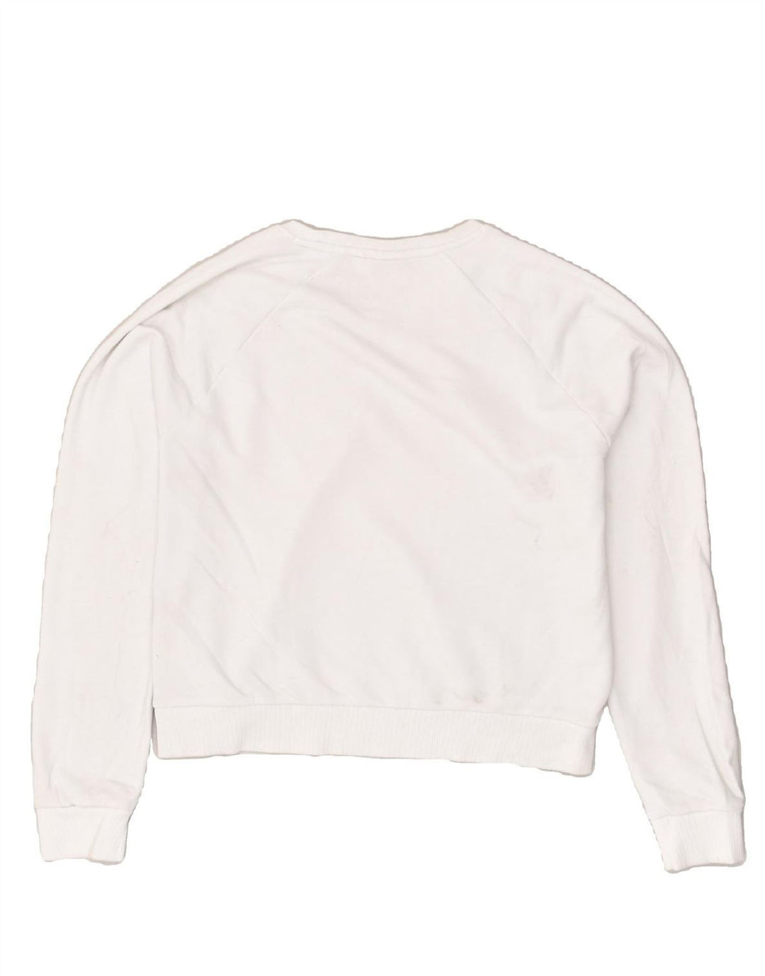 PUMA Womens Oversized Graphic Sweatshirt Jumper UK 14 Medium White Cotton | Vintage Puma | Thrift | Second-Hand Puma | Used Clothing | Messina Hembry 