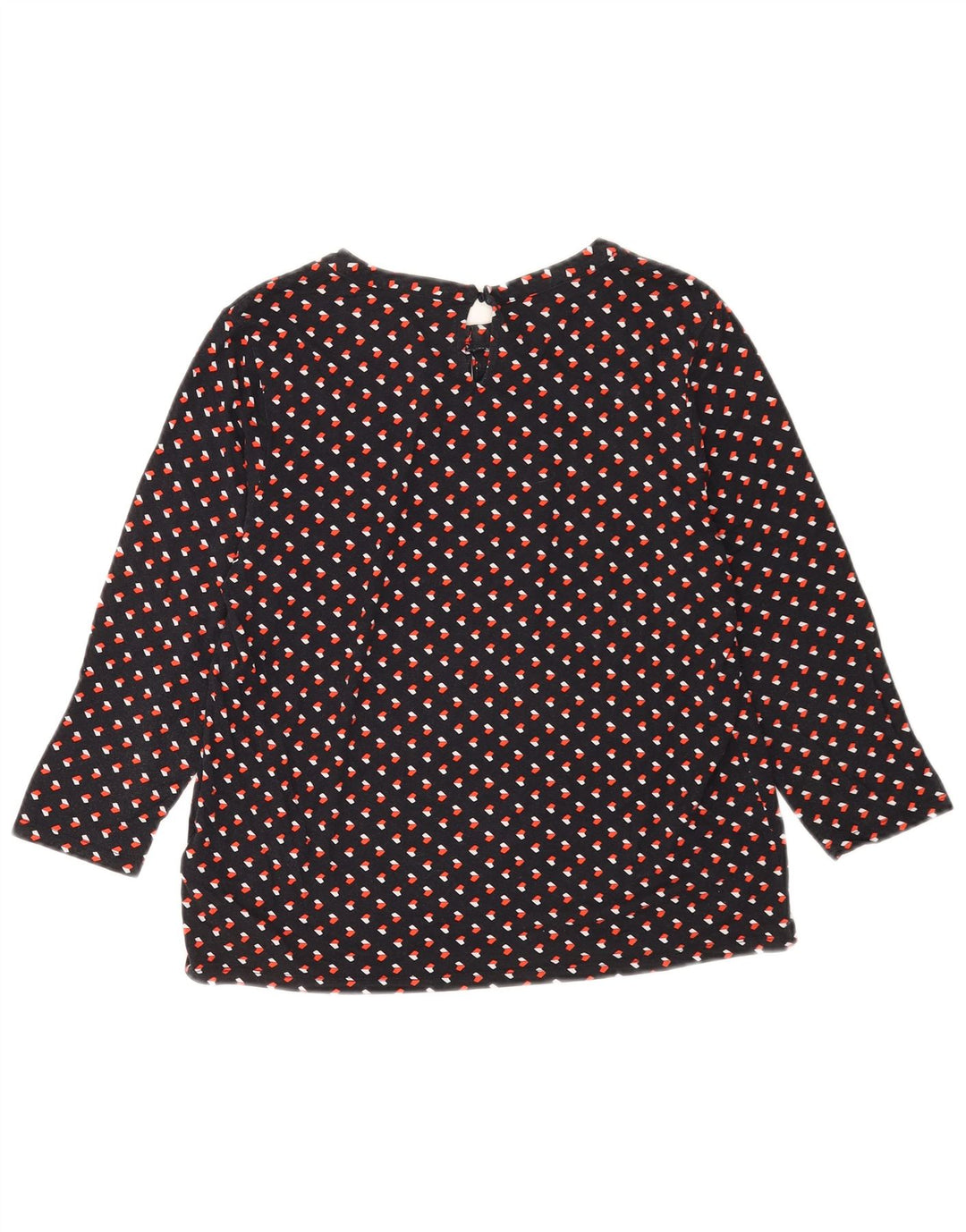 Hobbs Damen-Blusenoberteil mit 3/4-Ärmeln, UK-Größe 44, Mittelschwarz, geometrische Viskose