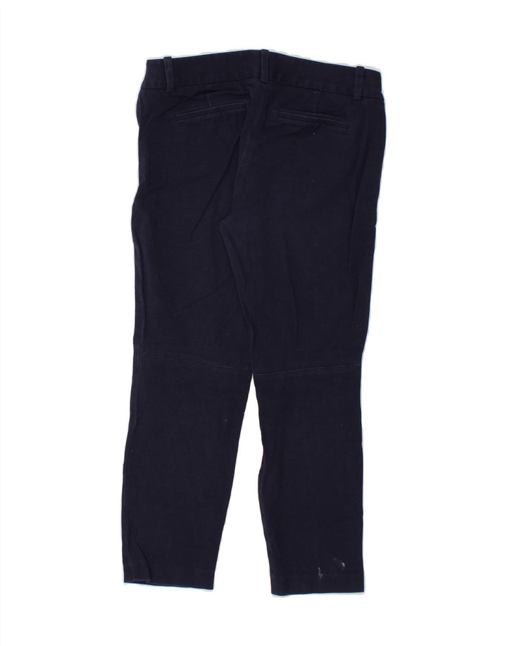 J. CREW Womens Slim Cropped Trousers US 6 Medium W28  Navy Blue Cotton Vintage J. Crew and Second-Hand J. Crew from Messina Hembry 