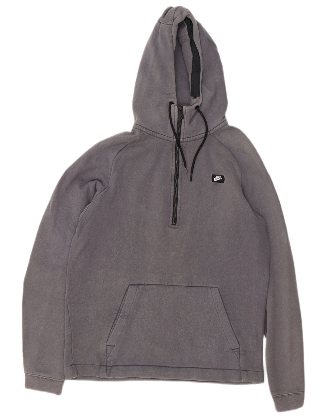 Nike Herren-Kapuzenpullover mit Reißverschluss, mittelgraue Baumwolle
