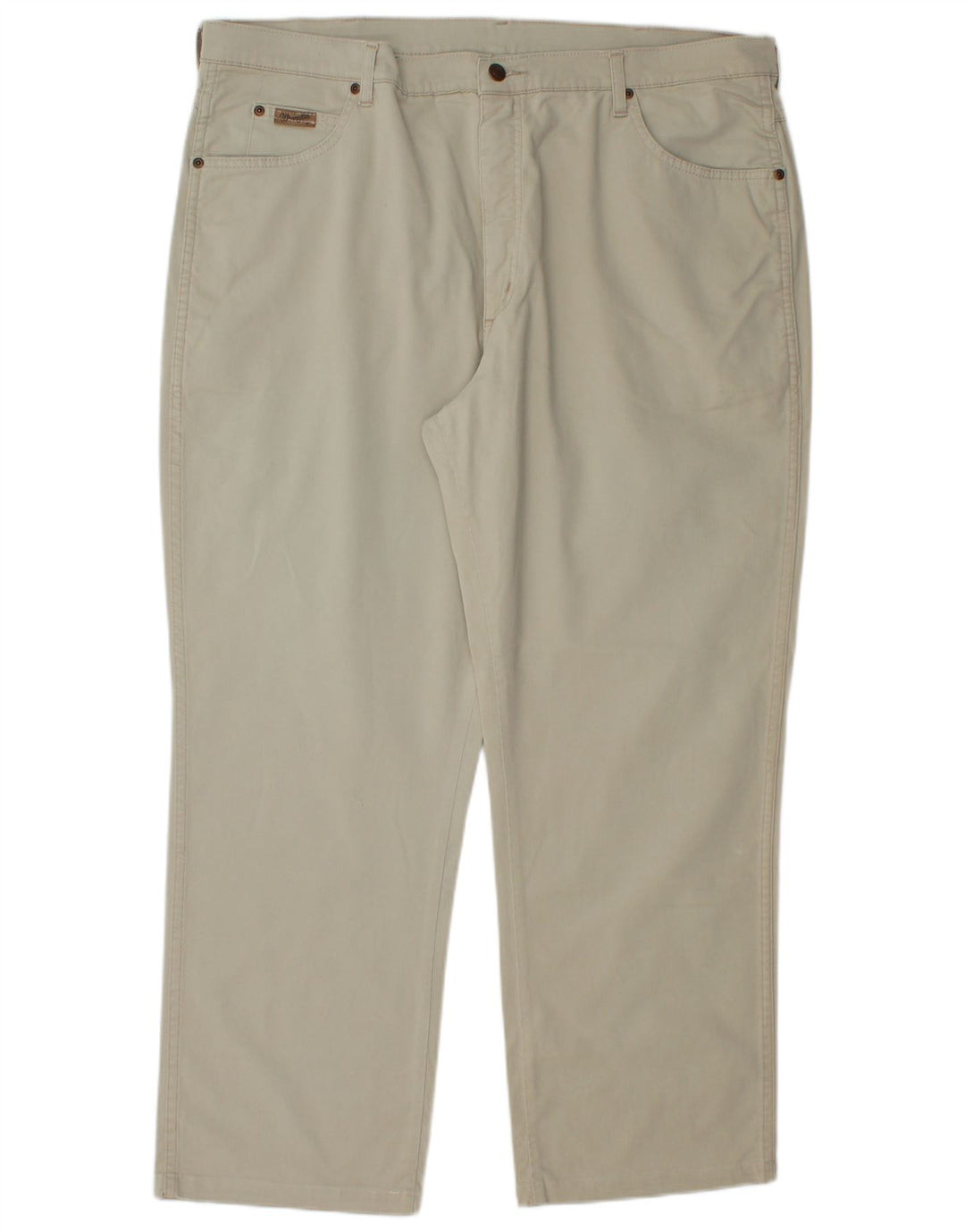 Wrangler Herren Straight Jeans W42 L29 Beige Baumwolle