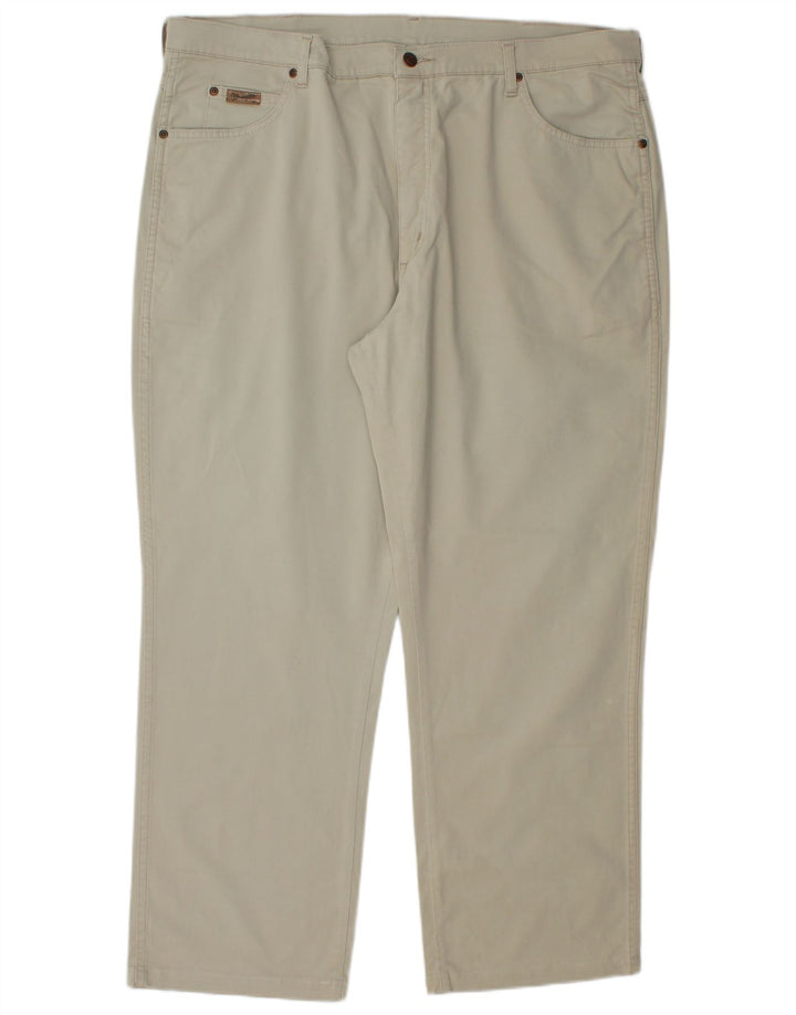 Wrangler Herren Straight Jeans W42 L29 Beige Baumwolle