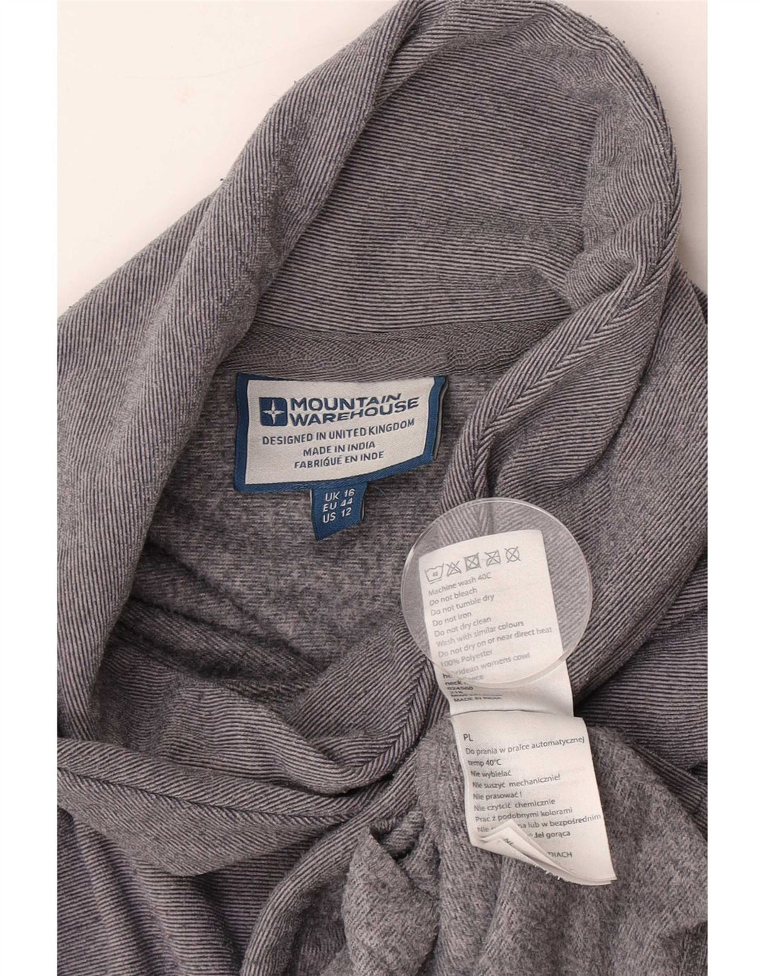 Mountain Warehouse Damen-Sweatshirt-Pullover, Gr. 42, Größe L, Grau, Nadelstreifen