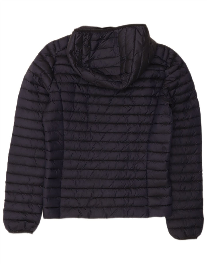 SUPERDRY Wattierte Damenjacke mit Kapuze, Größe S, Marineblau, Nylon