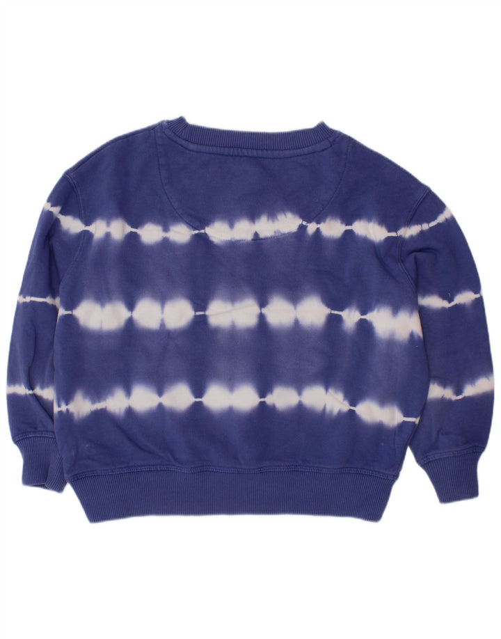 BODEN Mädchen-Sweatshirt-Pullover, 4–5 Jahre, blaue Batik-Baumwolle
