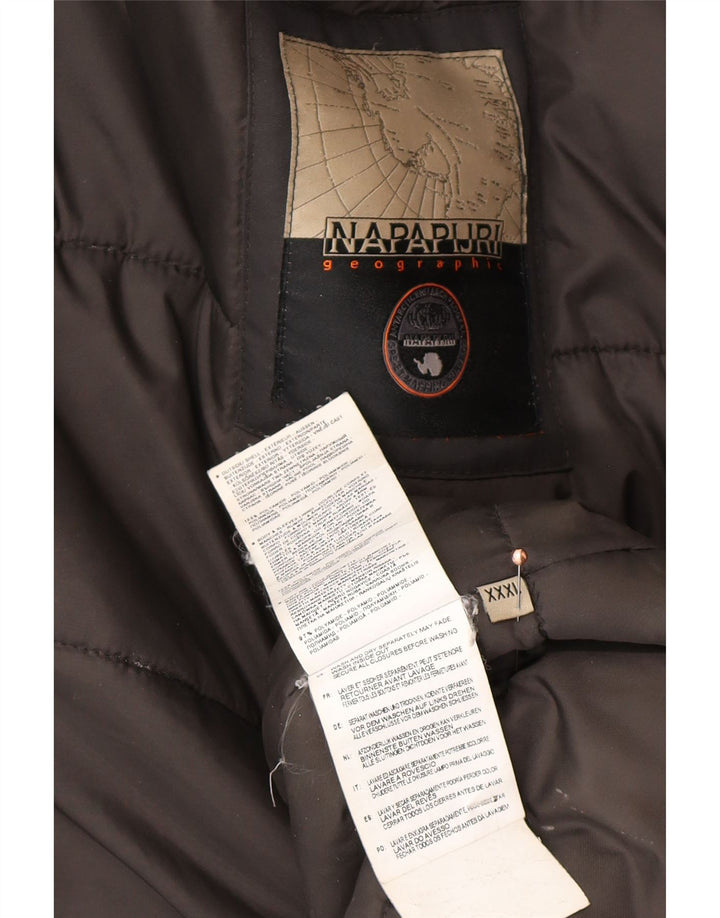 NAPAPIJRI Wattierter Herrenmantel UK 46 3XL Schwarz Polyester