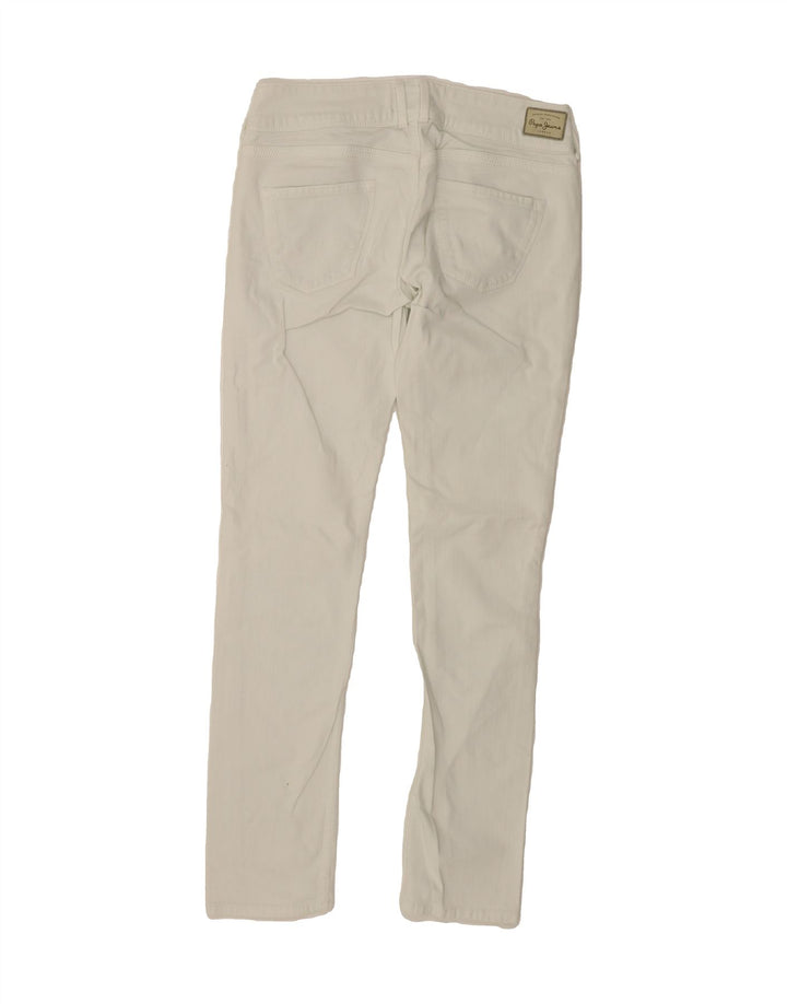 PEPE JEANS Womens Slim Jeans W29 L32 White Cotton Vintage PEPE Jeans and Second-Hand PEPE Jeans from Messina Hembry 