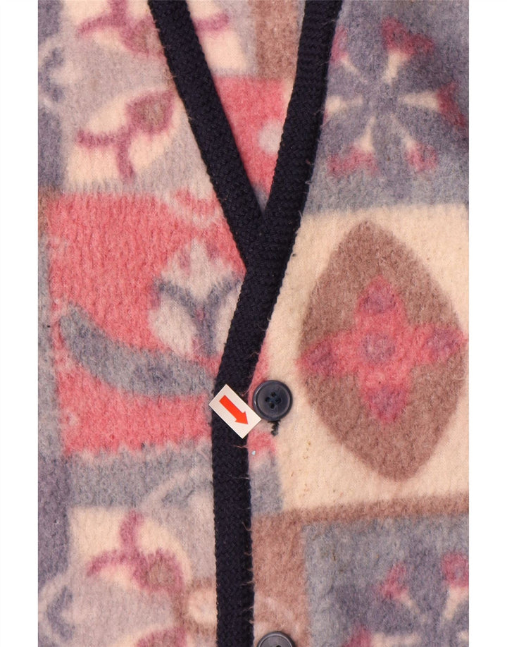 VINTAGE Herren-Fleeceweste UK 42 XL Mehrfarbiges Fair-Isle-Polyester