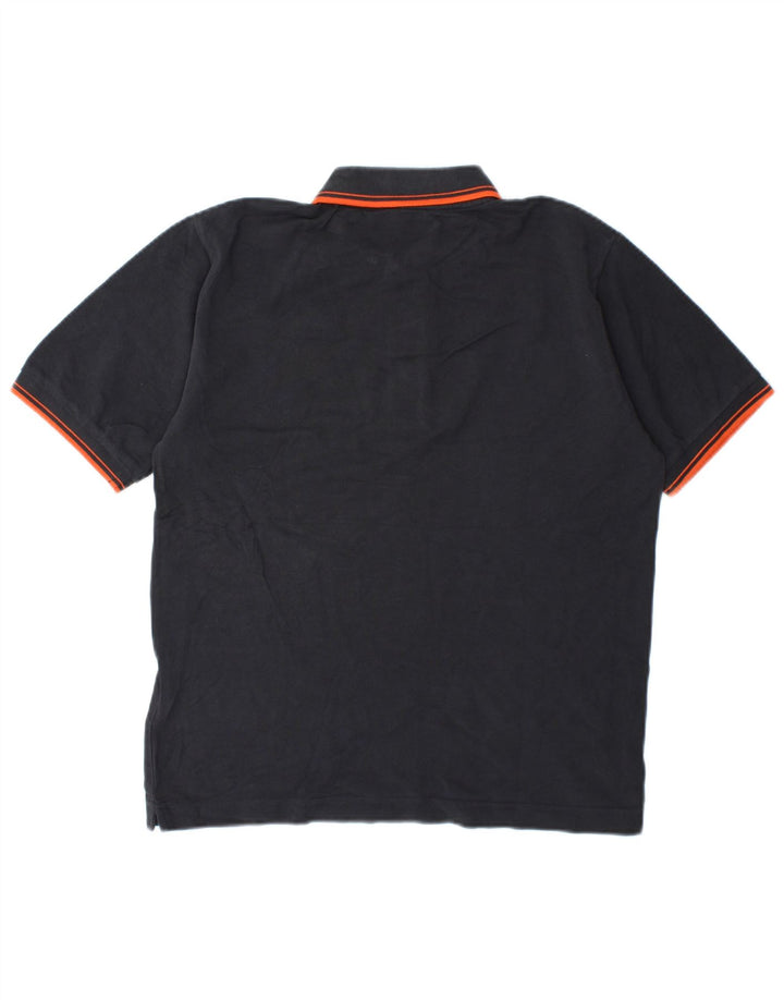 Kappa Herren-Poloshirt, klein, grau gestreift, Baumwolle