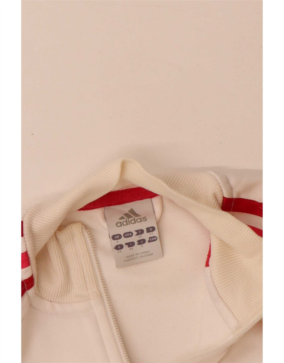 Adidas Damen Grafik-Trainingsanzug-Oberteiljacke UK 8 Small Off White Polyester