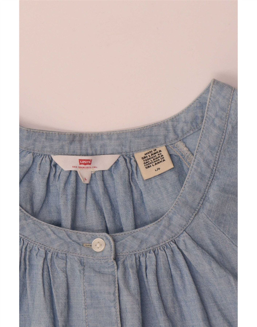 Levi's Damen-Hemdbluse in Übergröße, Größe UK 16, Größe L, Blau, Baumwolle