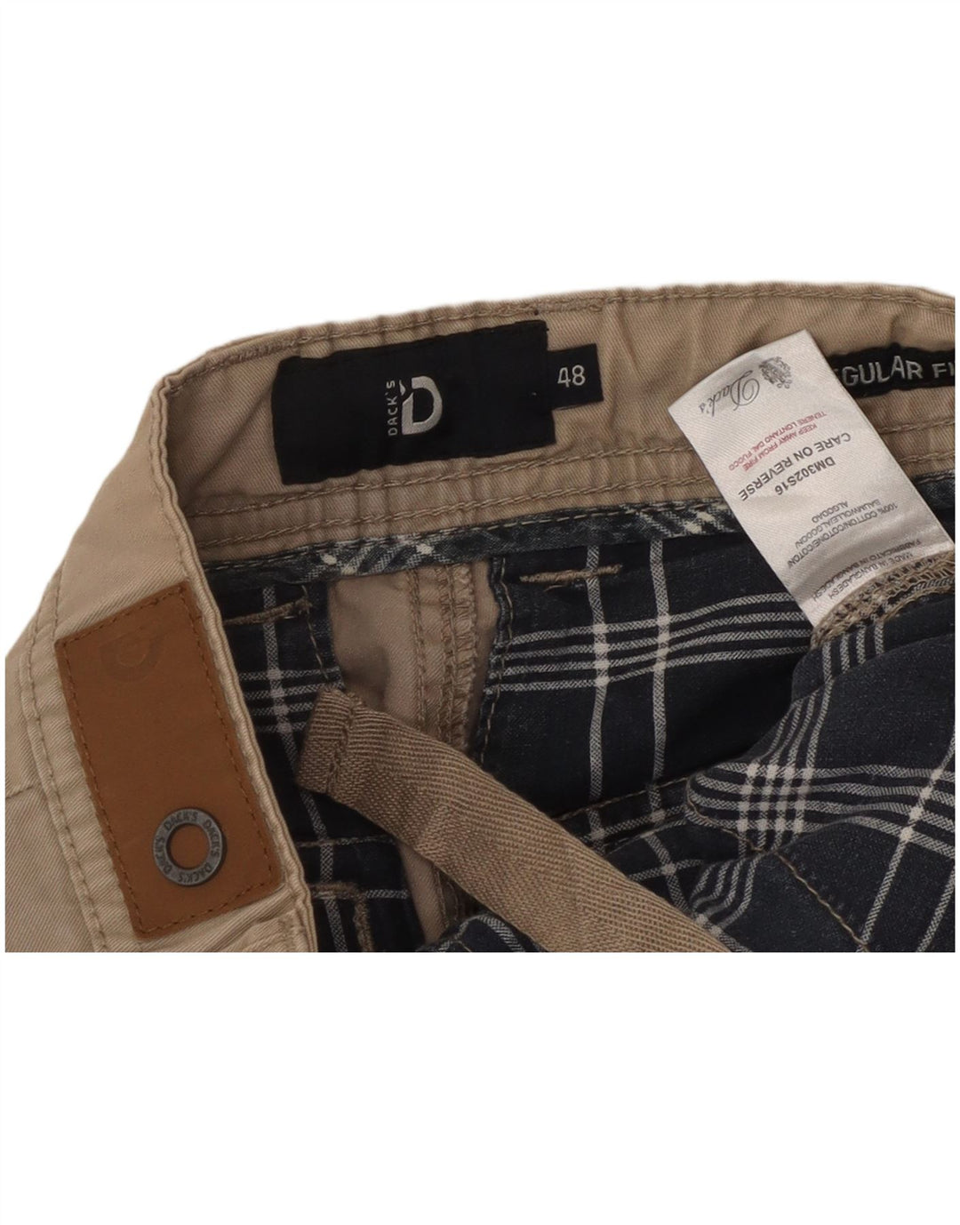 Dack's Herren-Cargoshorts mit normaler Passform, Größe 48, Größe M, W32, Beige, Baumwolle