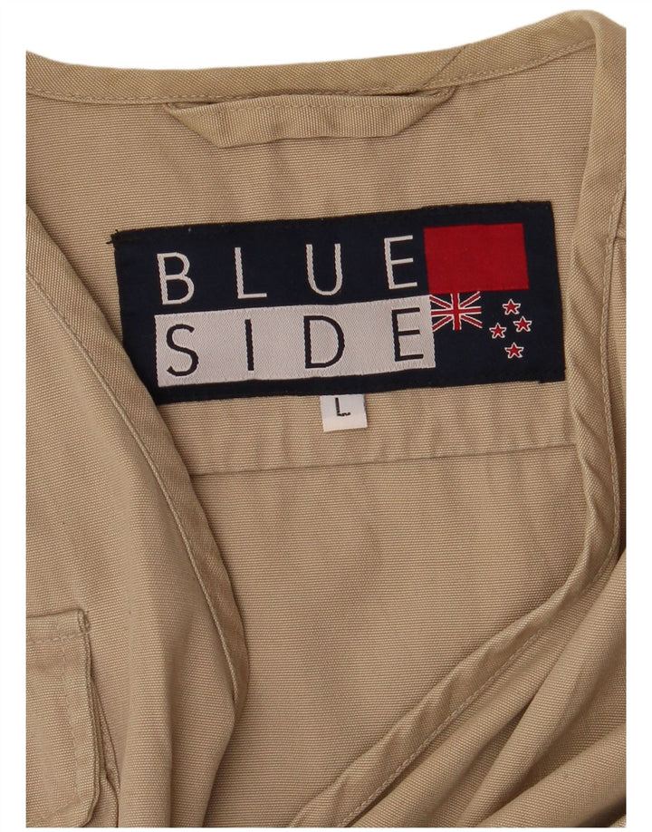 Blue Side Herren Utility Gilet UK 40 Large Braun