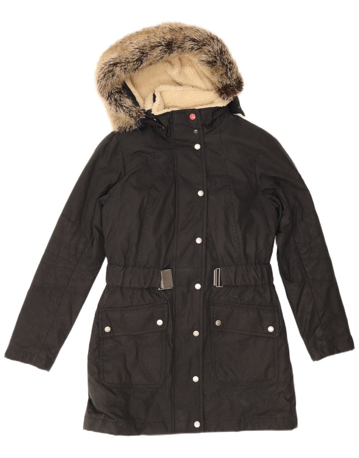 Barbour Damen-Kapuzenmantel, übergroß, gepolstert, Größe 10, Schwarz