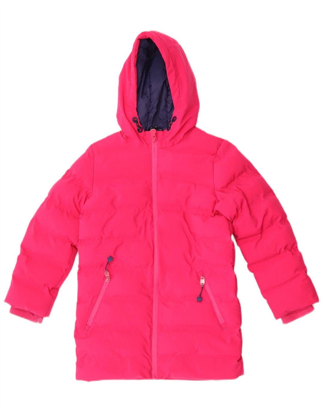 Joules Wattierte Jacke mit Kapuze für Mädchen, 8–9 Jahre, Rosa, Polyester