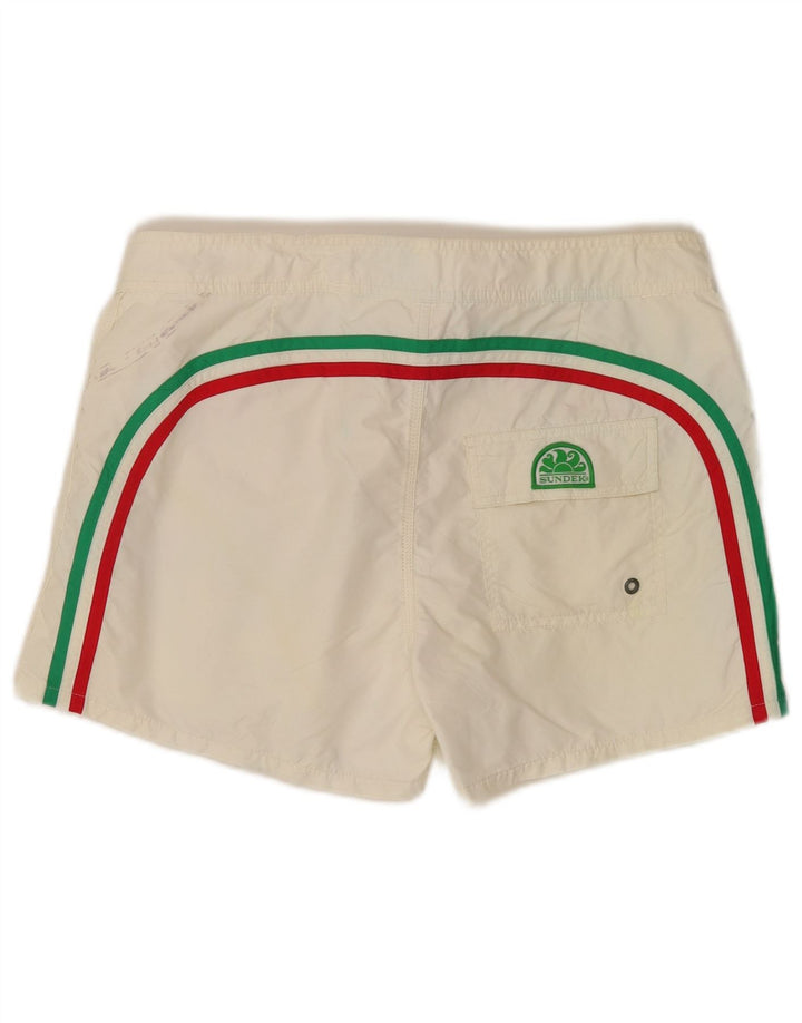 Sundek Herren Badeshorts Mittelweißes Nylon