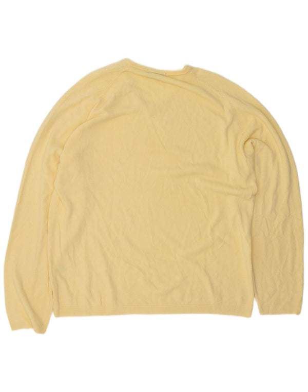 Marks & Spencer Herren Blue Harbor V-Ausschnitt Pullover Pullover XL Gelb Acryl