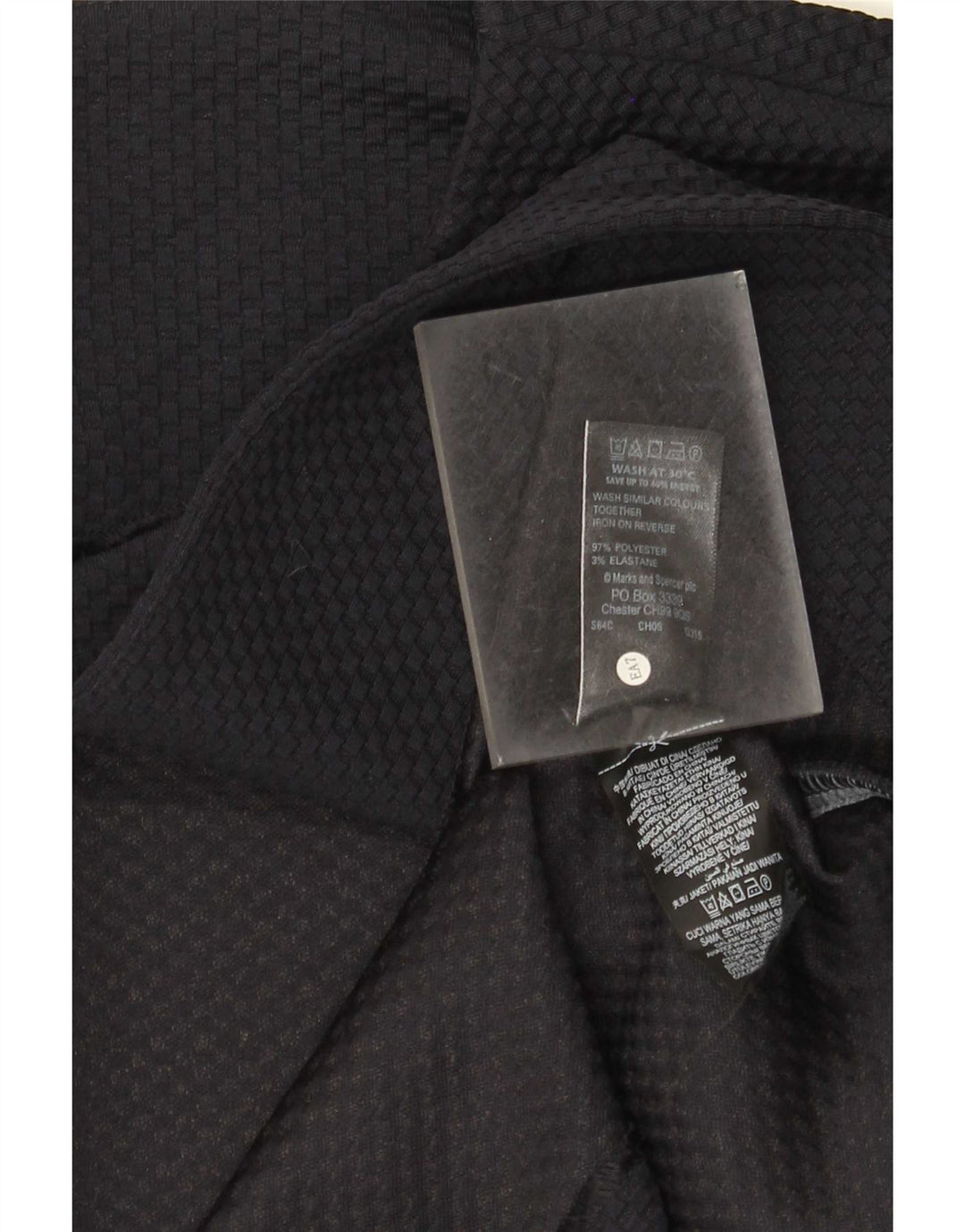 Marks & Spencer Damen Crop 3/4-Ärmel-Blazer-Jacke, UK 16, Größe L, Marineblau