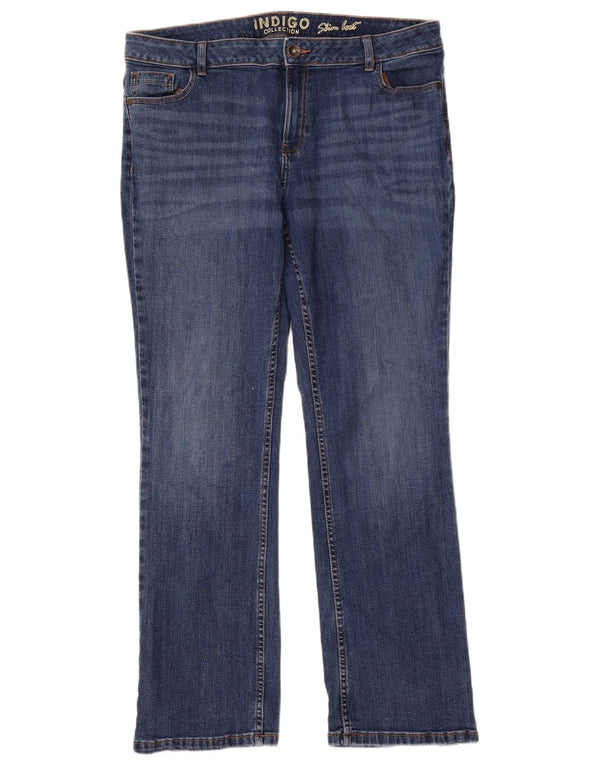 Marks & Spencer Damen Slim Bootcut Jeans UK 18 XL W36 L30 Blaue Baumwolle