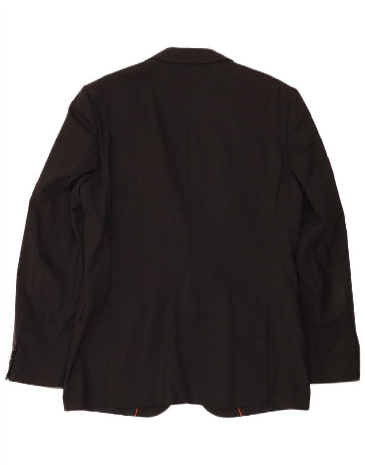 Hugo Boss Herren-Blazer mit 2 Knöpfen, EU 50, große schwarze Wolle