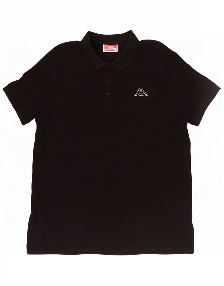Kappa Herren Poloshirt 2XL Schwarz Baumwolle